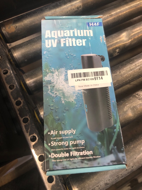 Photo 1 of TARARIUM Small Aquarium Filter U-V for 10-45 Gallon Tank, 158GPH Fish Tank Filters for Betta Fish Tank Green Clean Machine, Internal Pump Filter for Turtle Tank Saltwater Freshwater Crystal Clear