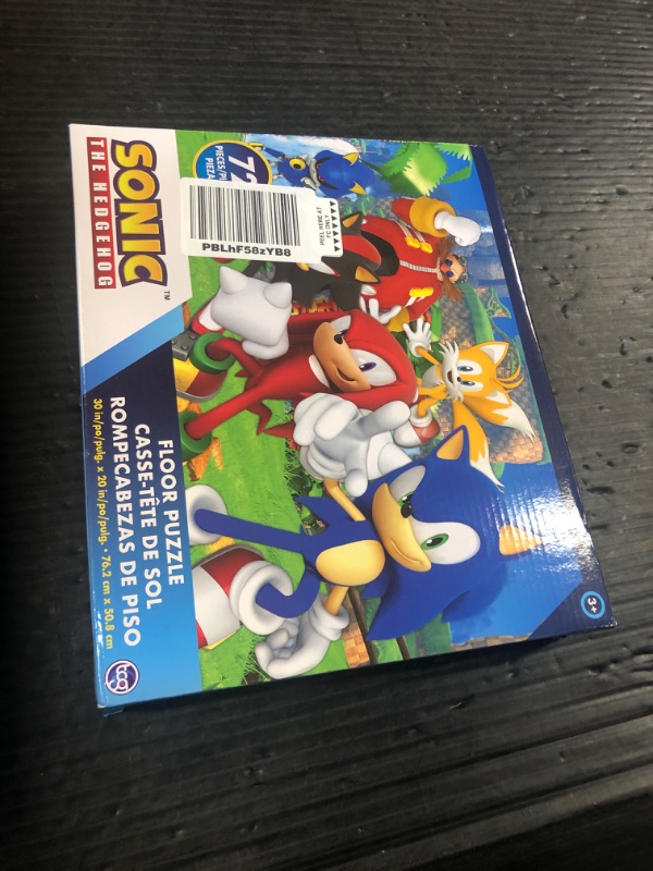Photo 1 of Sonic the Hedgehog Floor Puzzle for Kids Set - Bundle with 72 Piece Sonic Floor Puzzle, Stickers, Tattoos, More | Sonic Jigsaw Puzzles for Kids Ages 4-8