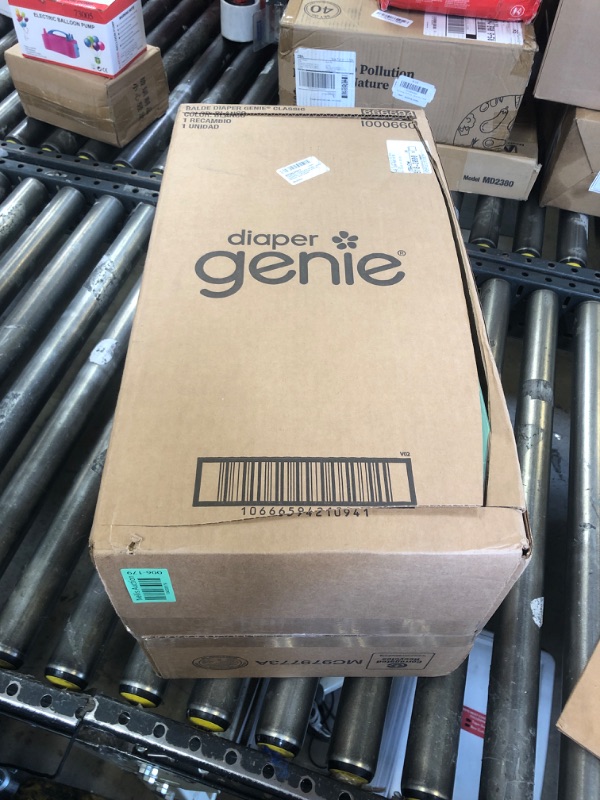 Photo 1 of Diaper Genie Classic Pail Includes 1 Starter Square Refill That can Hold up to 165 Newborn-Sized Diapers.