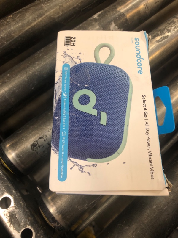Photo 1 of soundcore Select 4 Go Bluetooth Shower Speaker by Anker, IP67 Waterproof/Dustproof, Portable Wireless Speaker, 20H Playtime, Floatable, Powerful Sound, Electronics for Outdoors/Home/Office/Travel-Blue