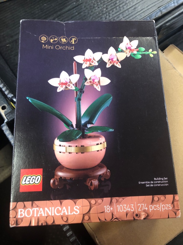 Photo 1 of LEGO Botanicals Mini Orchid Building Set - Artificial, Fake Orchid for Home Decor, Adults Ages 18+ - Gift for Graduation- Indoor Plant Decorations for Table, Desk, Office - 10343