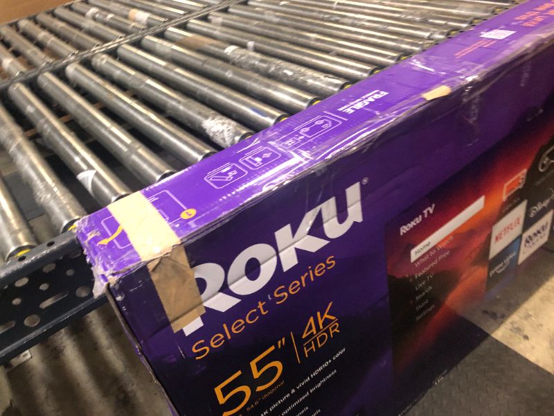 Photo 1 of Roku Smart TV – 55-Inch Select Series 4K HDR RokuTV with Roku Enhanced Voice Remote, Brilliant 4K Picture, Automatic Brightness, & Seamless Streaming – Live Local News, Sports, Family Entertainment