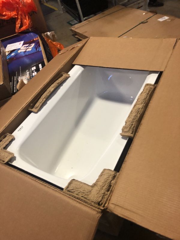 Photo 1 of American Standard 2461002.020 Cambridge Apron-Front Americast Soaking Bathtub Right Hand Drain, 5 ft x 32 in, White