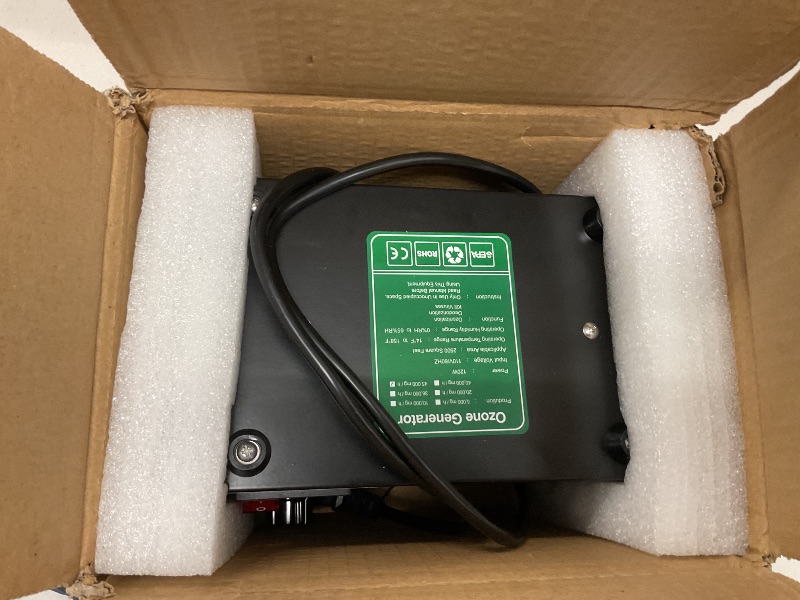 Photo 1 of Ozone Generator 45,000mg/h, Industrial/Home O3 Air Purifier Deodorizer for Areas of 2500 Square Feet - High Capacity Ozone Machine Air Ionizer Odor Clean for Rooms, Smoke, Cars, Pets (Green)