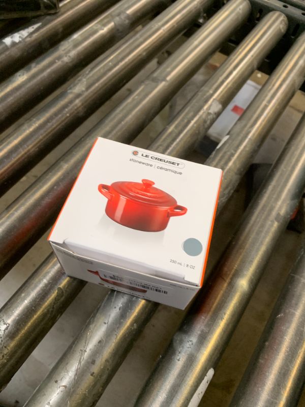 Photo 1 of Le Creuset Stoneware Mini Round Cocotte with Lid, 8 oz., Sea Salt