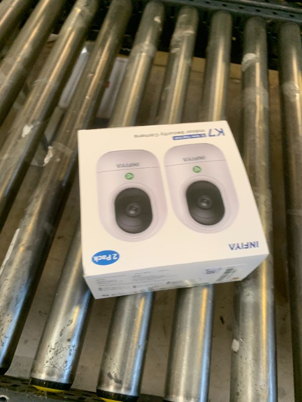 Photo 1 of INFIYA 2K Security Camera Indoor-360 Cameras for Home Security and One-Tap Call, Elderly/Cat/Baby/Nanny, Motion Alert, Intelligent Tracking, 2.4GHz WiFi Only, Work with Alexa/Google Home, K7 2Pack