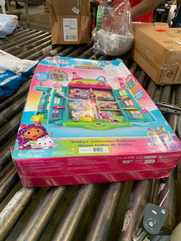 Photo 1 of Gabby's Dollhouse, 14 Pc Celebration Dollhouse, 25-Inches Tall, with Toy Figures, Doll House Furniture & 10 Sounds, Kids Toys for Girls & Boys Ages 3+