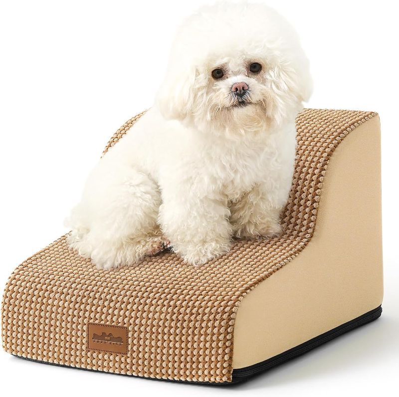 Photo 1 of  Dog Ramp for Small Dogs and Cats,Pets Stairs Pets Steps with High Density Lightweight Sponge Suitable for High Beds Sofa