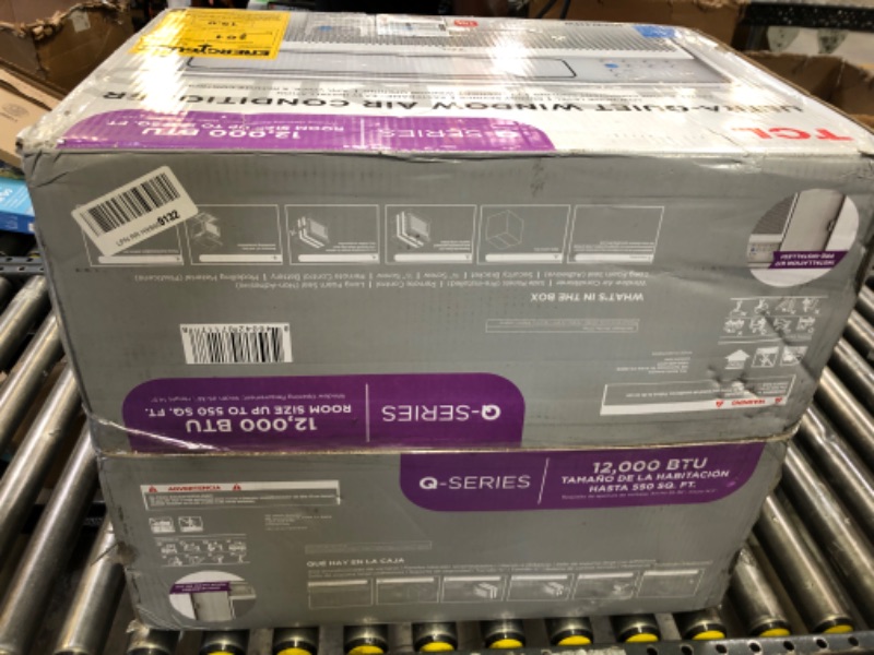 Photo 1 of TCL 12,000 BTU Q-Series Smart Inverter Window AC, 38% Energy Saving, 115V, Inverter AC for Rooms up to 550-Sq. Ft. Ultra-Quiet 40dB, EZ Install, Open-able Window, Works with Alexa and Google Assistant