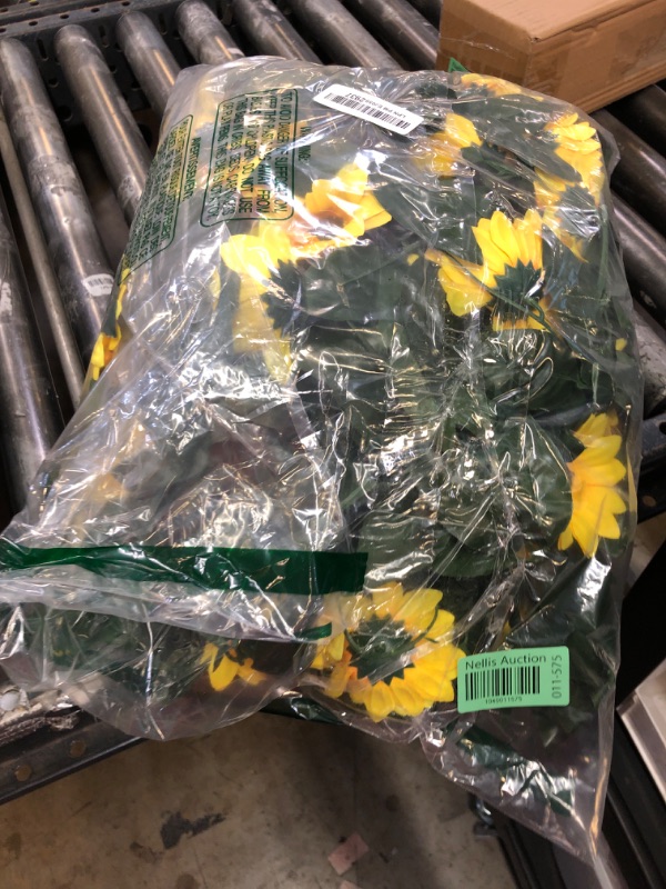 Photo 1 of Beferr 4 Pack Artificial Sunflower Garland Decor Sunflower Vine Hanging Flowers Garland Home Wedding Party Decoration