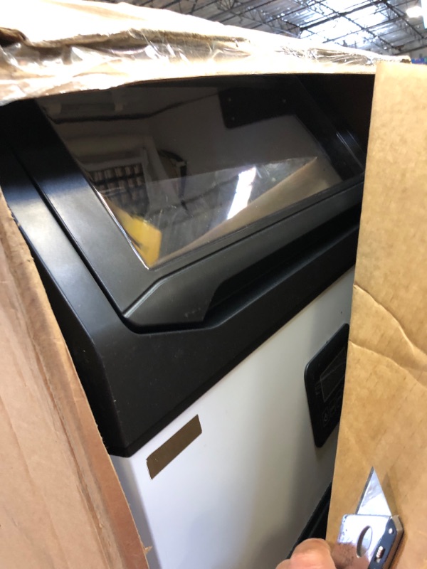 Photo 1 of Commercial Ice Machines, 350Lbs/24H with 75Lbs Storage Bin, 108Pcs Ice Cubes 8Mins, Freestanding Large Ice Machine with Water Filter and Ice Scoop for Home Bar Office Restaurant