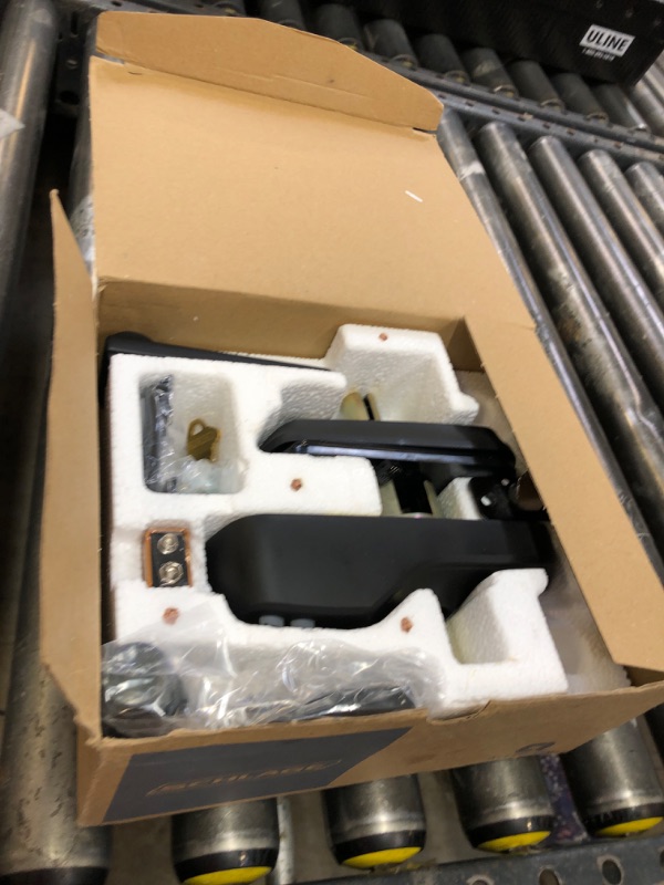 Photo 1 of Schlage FE595 PLY 622 LAT Plymouth Keypad Entry with Flex-Lock and Latitude Lever, Matte Black