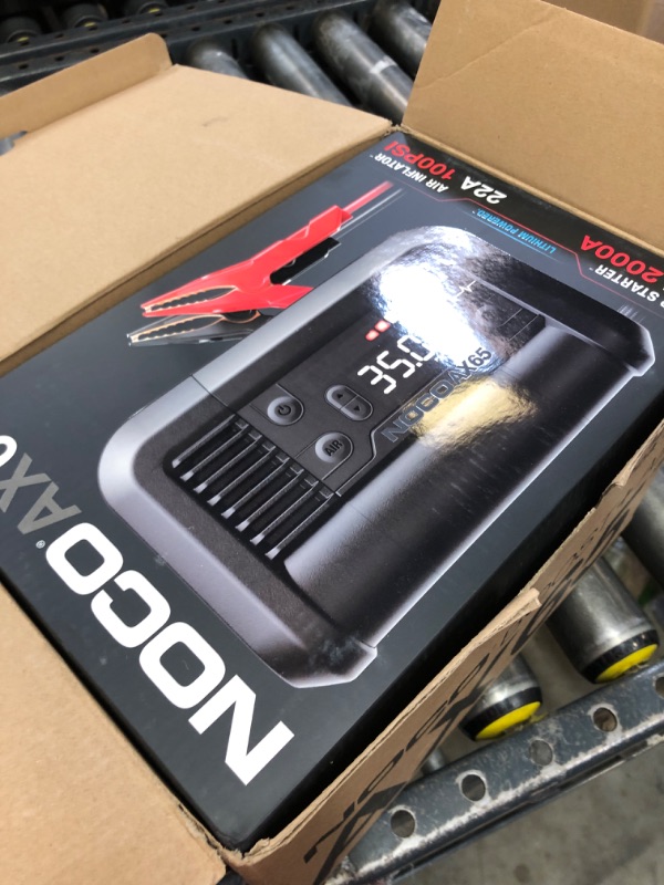 Photo 1 of NOCO Boost Air AX65: 2000A Jump Starter with 22A 100 PSI Air Compressor Tire Inflator - 8.0L Gasoline and 6.0L Diesel Engines - Inflating Tires from 0-40 PSI in 2.0 Minutes