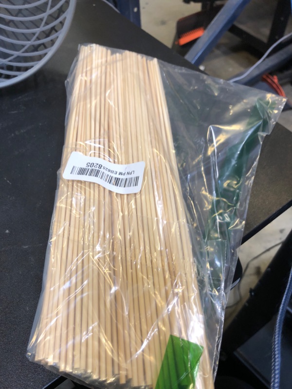 Photo 1 of 100PCS Wooden Dowel Rods, 1/8 x 12 Inch Round Unfinished Bamboo Dowel Rods, Wood Crafts Sticks Doweling Rods for Crafts and DIYers Arts Projects