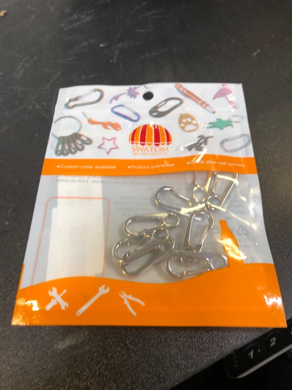 Photo 1 of SWATOM Small Mini Carabiner Clip Tiny Spring Snap Hook Keychains Micro Carabiners for Paracord EDC Alloy Key Rings Outdoor Hiking Fishing Camping Backpack Accessories