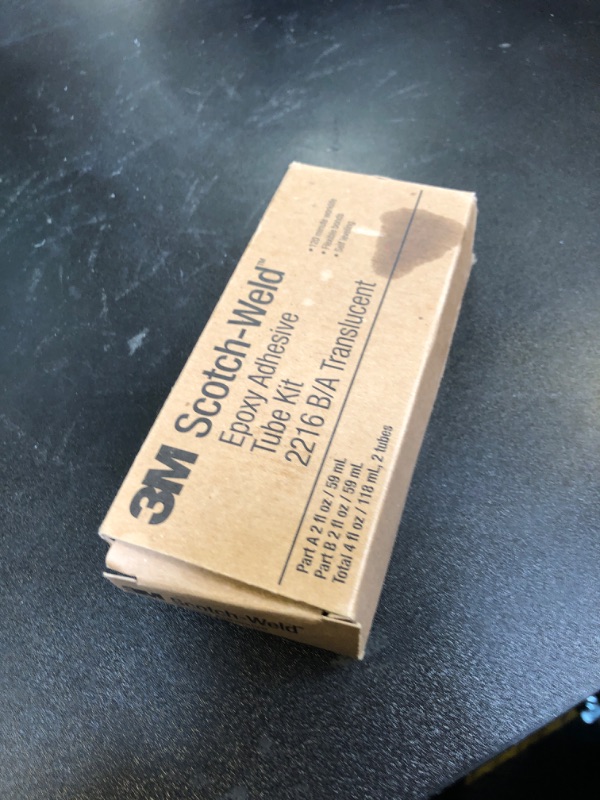 Photo 1 of 3M Scotch-Weld Epoxy Adhesive 2216, Translucent, Heat-Resistant, High-Performance, Part B/A, Tube Kit, 2 fl oz (59.1 mL)