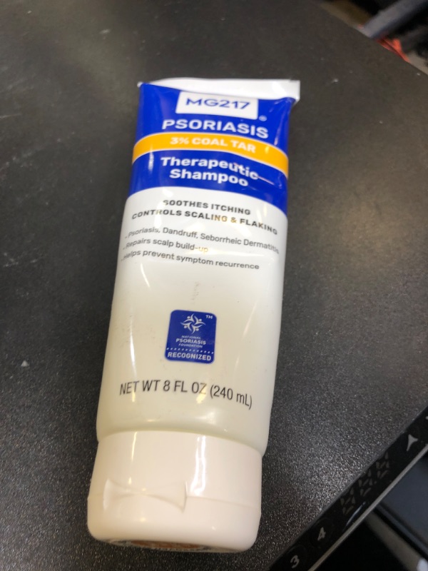Photo 1 of MG217 Psoriasis Shampoo with Coal Tar, Therapeutic Scalp Treatment, Controls Itching, Scaling, Flaking, Scale Buildup, Psoriasis Scalp Treatment, 3% Coal Tar Shampoo and Conditioner, 8floz