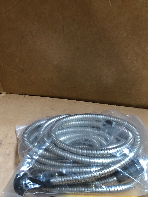 Photo 1 of Yanwoo 304 Stainless Steel 20 Feet Garden Hose with Female to Male Connector, Water Hose, Metal Hose, Outdoor Hose (20ft)