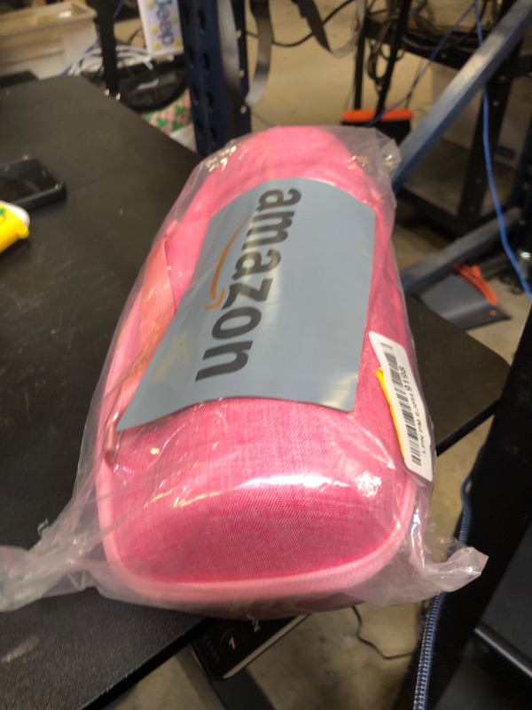Photo 1 of Silicone Cover and Hard Travel Case for JBL Charge 4 / Charge 5 Portable Bluetooth Speaker Accessories (Pink Case, NOT for Wi-Fi Version)