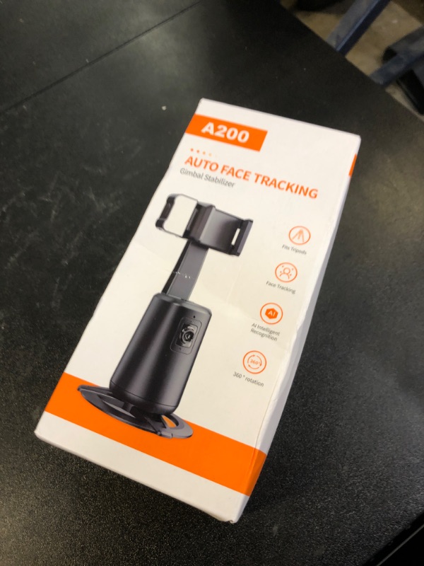 Photo 1 of Auto Face Tracking Tripod 360° Rotating Cell Phone Photo and Video Kits Stand, No App, Camera Stand with Remote and Gesture Control, Rechargeable Smart Shooting Stand for Live Recording Tiktok?Black?