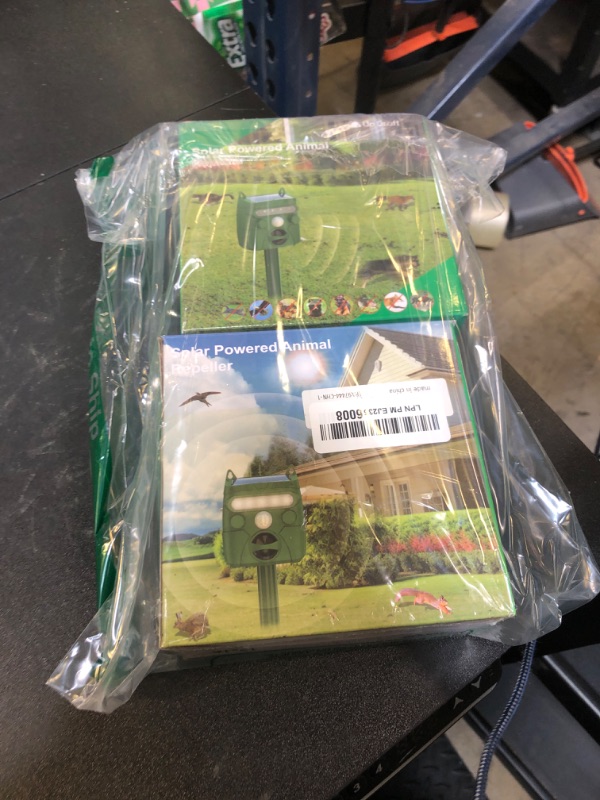 Photo 1 of 2 Pack Solar Animal Repellent, Cat Deterrent Outdoor Ultrasonic Control, Waterproof Skunk Repellent, Deer Repellent Devices to Scare Rabbit Dog Squirrel Coyote Out of Yard Garden Farm