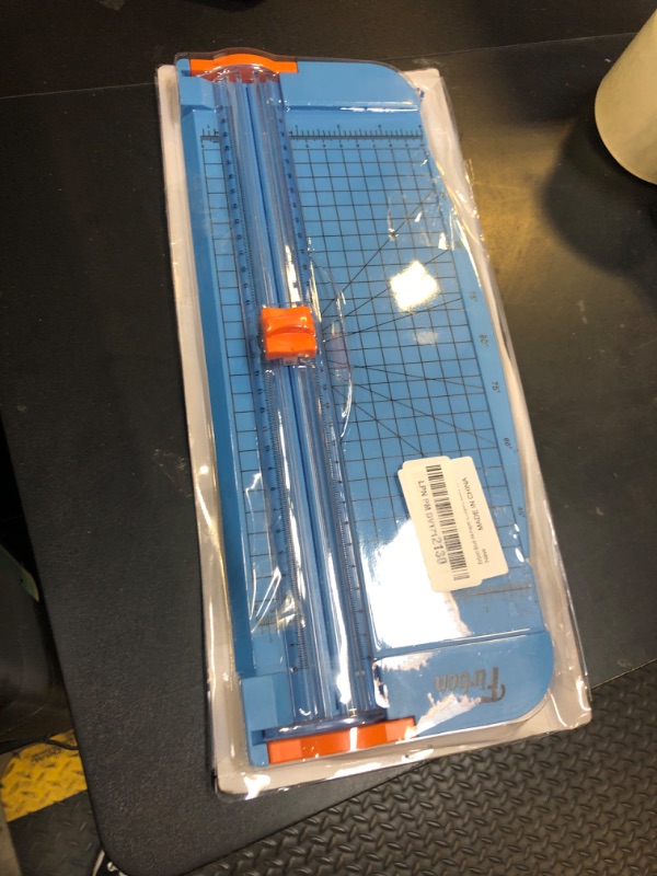 Photo 1 of Firbon Blue A4 Paper Cutter, 12 Inch Titanium Straight Paper Trimmer with Side Ruler for Scrapbooking Craft, Paper, Coupon, Label, Cardstock