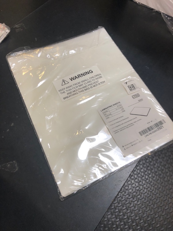 Photo 1 of KTRIO Laminating Sheets, Hold 8.5 x 11 inches Sheets, 30 Pack, 3 Mil Clear Thermal Laminate Pouches for Laminator, 9 x 11.5 inch Lamination Paper for School, Home & Office