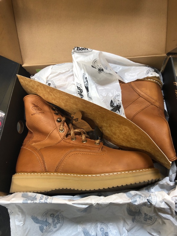 Photo 1 of Georgia Boot Men's 8 Inch Wedge Steel Toe Work Shoe, Barracuda Gold, 9.5 W US