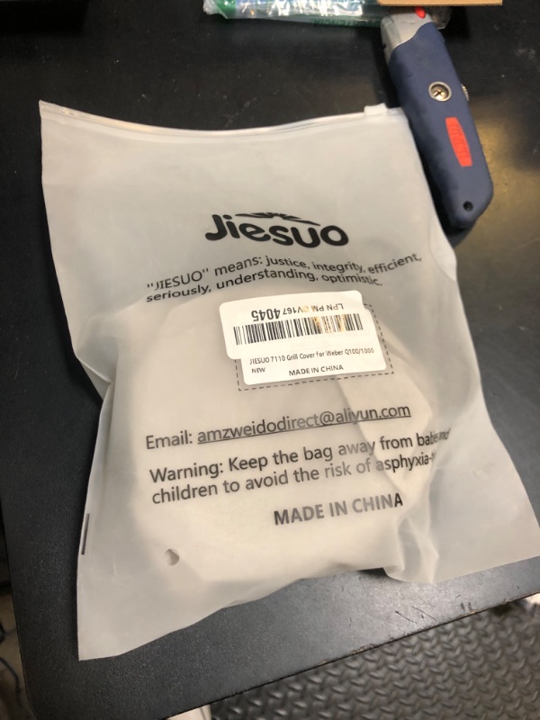 Photo 1 of JIESUO Grill Cover for Weber Q Series, BBQ Cover for Weber Q1200, Q1000 and Q100 Series Portable Grill Accessories