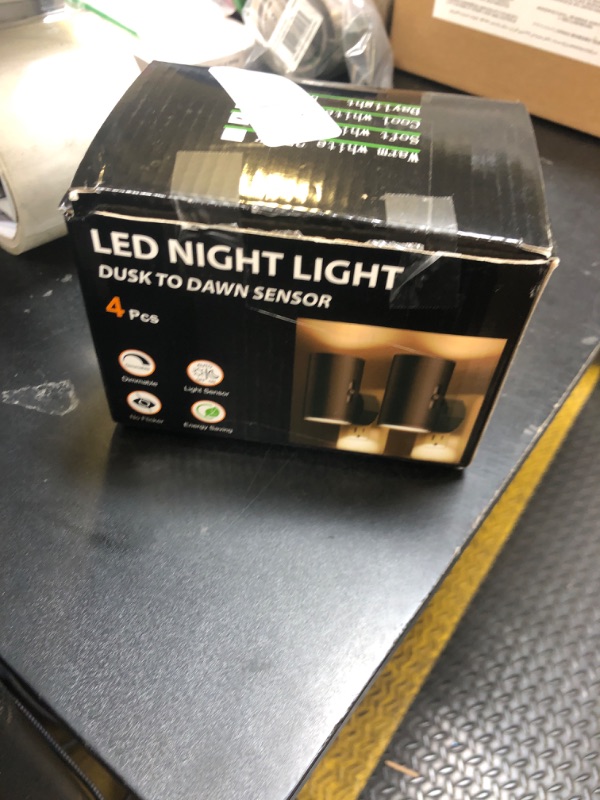 Photo 1 of GEPLAD 4 Pack LED Night Light, Plug Into Wall, Dusk to Dawn Sensor, Soft White 3000K,Uplight & Downlight, for Bedroom, Stairway, Hallway,Bathroom Dimmable
