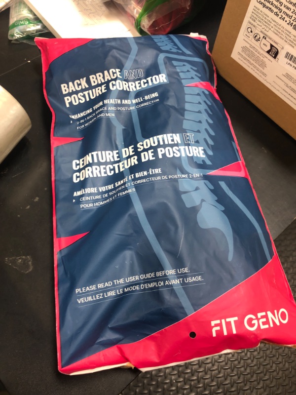 Photo 1 of Fit Geno Back Brace Posture Corrector for Women and Men, Shoulder Straightener, Adjustable Full Back Support, Upper and Lower Back Pain Relief - Scoliosis, Hunchback, Hump, Thoracic, Spine Corrector