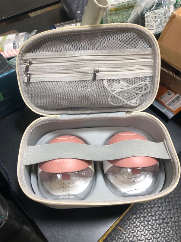 Photo 1 of Momcozy Breast Pump Hospital-Grade, Hands Free Breast Pump App with Leak-Proof DoubleFit Flange, Personalized Multi-Modes & 15 Levels, 2 Count