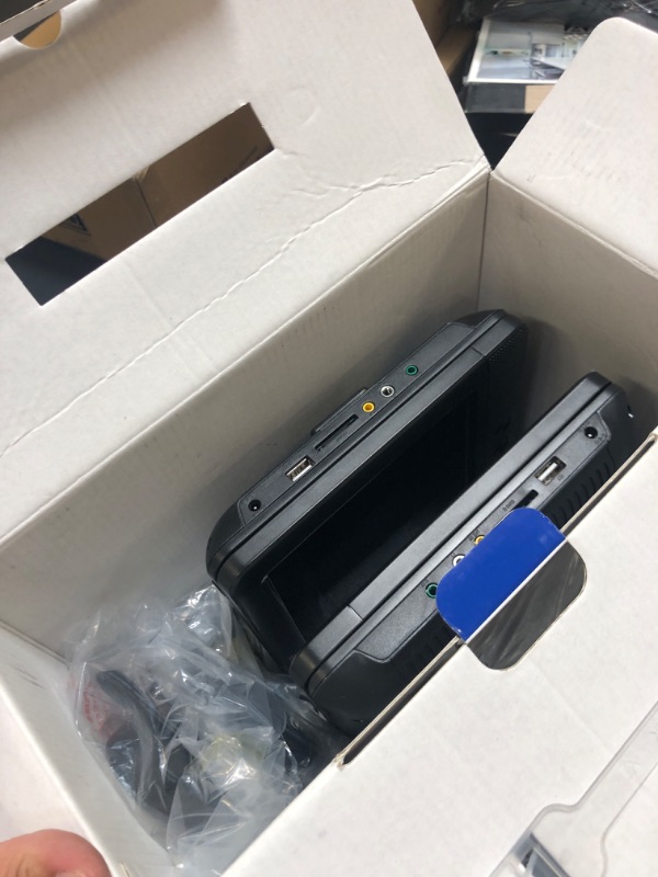 Photo 1 of WONNIE 10.5" Two DVD Players Dual Screen for Car Portable CD Player, Play a Same or Two Different Movies with Two Mounting Brackets, 5-Hour Rechargeable Battery, Support USB/SD Card Reader