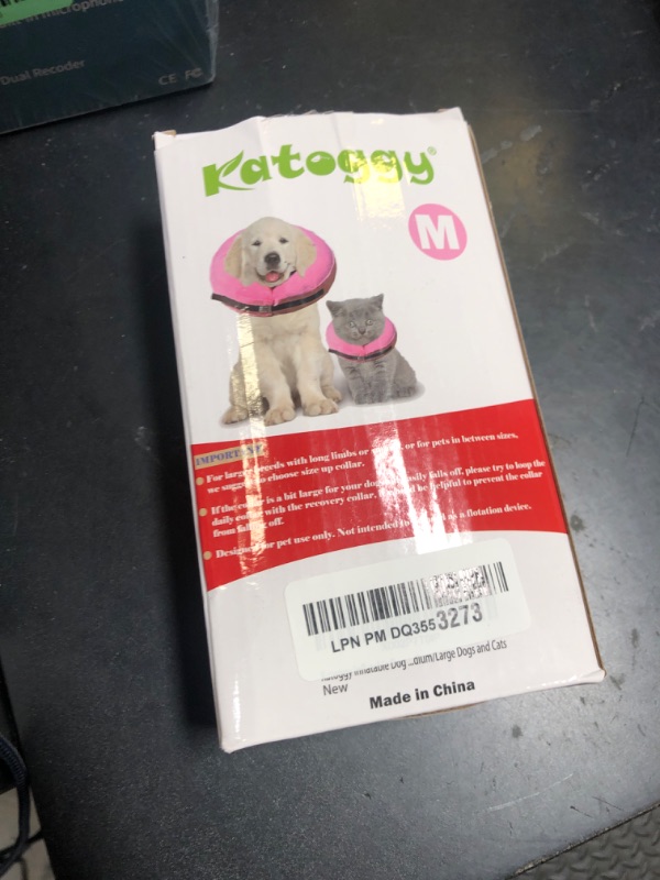 Photo 1 of Katoggy Protective Inflatable Recovery Collar, Soft Blow-up Dog Cone Collar, Pet Donut Cone Collar, Comfy Elizabethan Collar After Surgery for Large Dog to Prevent from Biting & Scratching, Medium