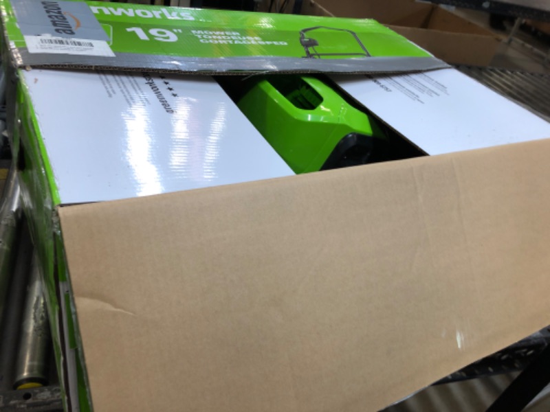 Photo 1 of Greenworks 40V 19" Brushless Lawn Mower (High Wheel), 5.0Ah Battery