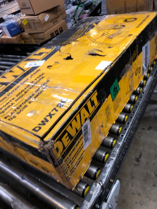Photo 1 of DEWALT Miter Saw Stand With Wheels (DWX726), Yellow