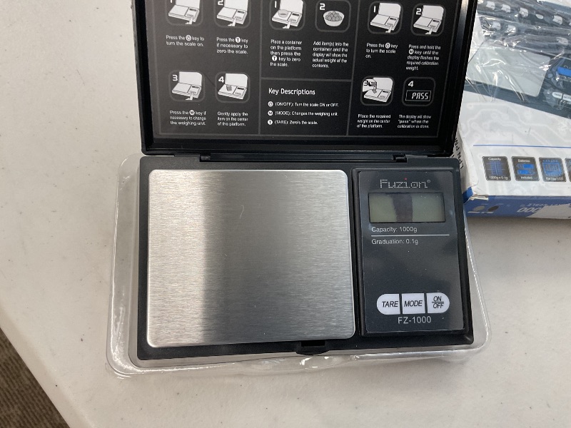 Photo 1 of Fuzion Digital Pocket Gram Scale 1000g/0.1g, Small Digital Scales Grams Ounces Grains, Herb Scale, Jewelry Scale, Portable Travel Food Scale