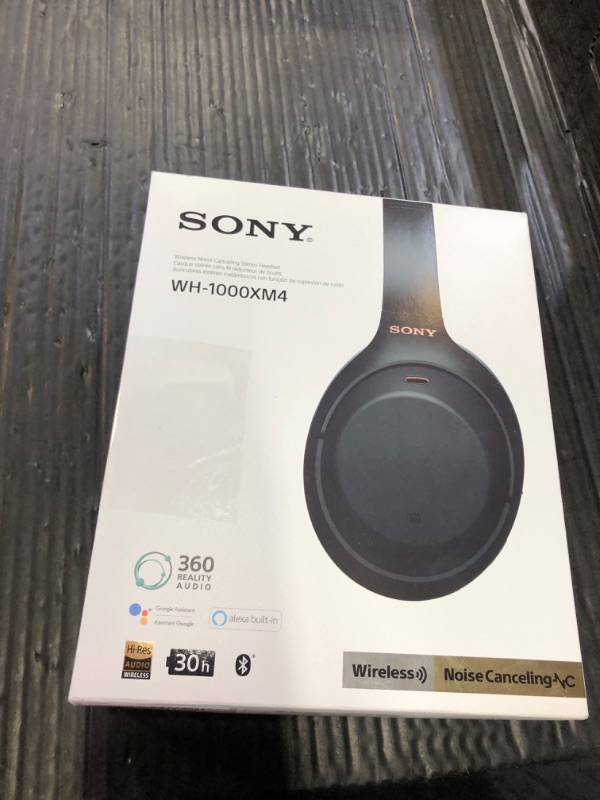Photo 1 of Sony WH-1000XM4 Wireless Premium Noise Canceling Overhead Headphones with Mic for Phone-Call and Alexa Voice Control, Black WH1000XM4
