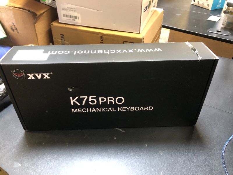 Photo 1 of HITIME XVX K75 Pro 75% Gaming Keyboard, Aluminum Wireless Mechanical With Display, BT/2.4G/Wired Hot Swap Pre-lubed Creamy, TKL Gasket Mounted RGB Custom for Mac/Win, Blue