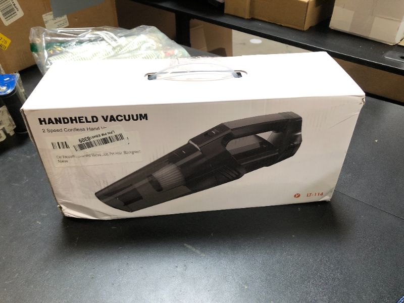 Photo 1 of Handheld Vacuum Cordless Car Vacuum Portable with LED Light, High Power Suction, Lightweight Rechargeable Hand Vacuum, Hand Held Vacuum Cleaner for Car Home Office, Pet Hair, Black