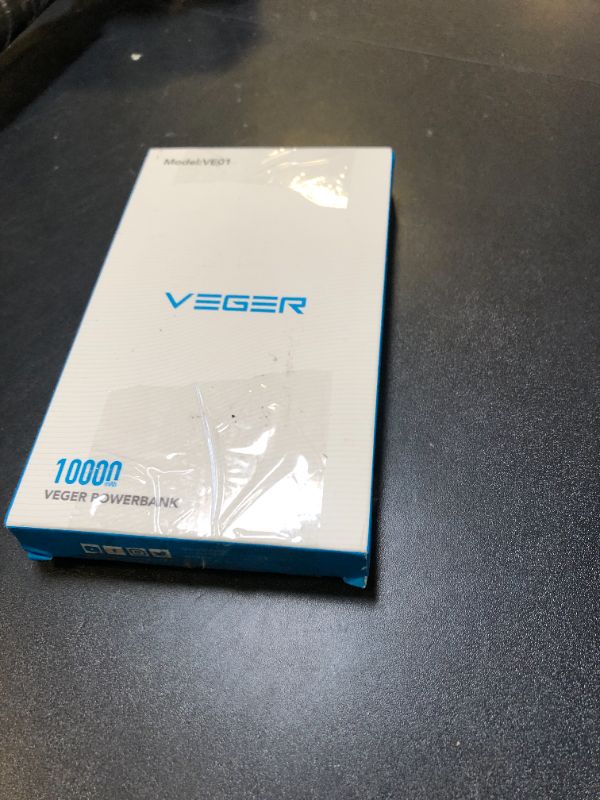 Photo 1 of VEGER AC Wall Plug Portable Charger, 10000mah Slim Portable Charger Built in Cables, USB C Power Bank 15W Fast Charging, Travel Essential Battery Pack Compatible with iPhone, Android and More(White)