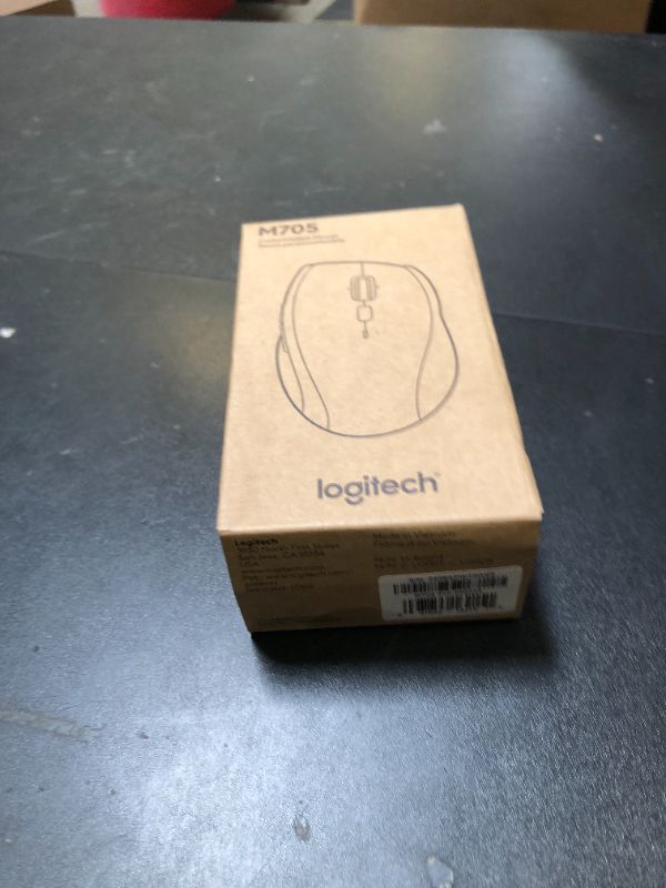 Photo 1 of Logitech M705 Marathon Wireless Mouse, 2.4 GHz USB Unifying Receiver, 1000 DPI, 5-Programmable Buttons, 3-Year Battery, Compatible with PC, Mac, Laptop, Chromebook - Black