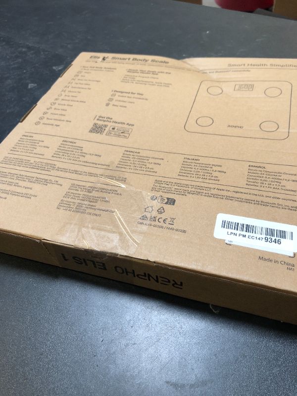 Photo 1 of RENPHO Smart Scale, Digital Bathroom Scale for Weight, Scale with BMI, Body Fat, Muscle Mass, Body Composition Analysis, Highly Accurate Bluetooth Scale with APP, 400lbs, White-Elis 1