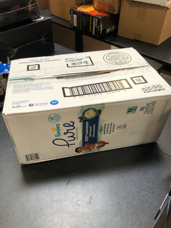 Photo 1 of Pampers Pure Protection Diapers, Size 0, 76 Count for Up to 100% Leakproof, Plant-Based Skin Protection