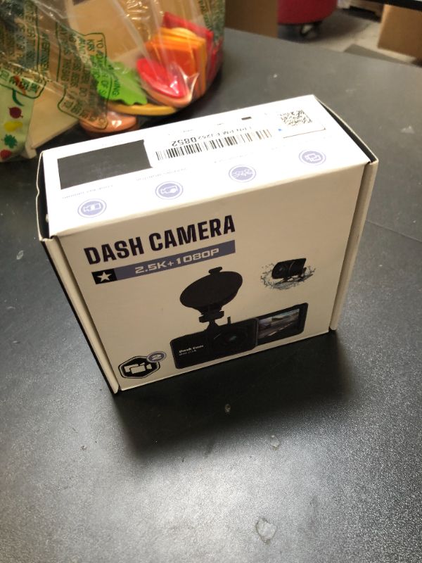Photo 1 of Dash Cam Front and Rear, 2.5K+1080P Dual Dash Camera for Cars with 32GB SD Card, 2.45 inch IPS Screen, 2 Mounting Ways, Night Vision, WDR, Accident Lock, Loop Recording, Parking Monitor