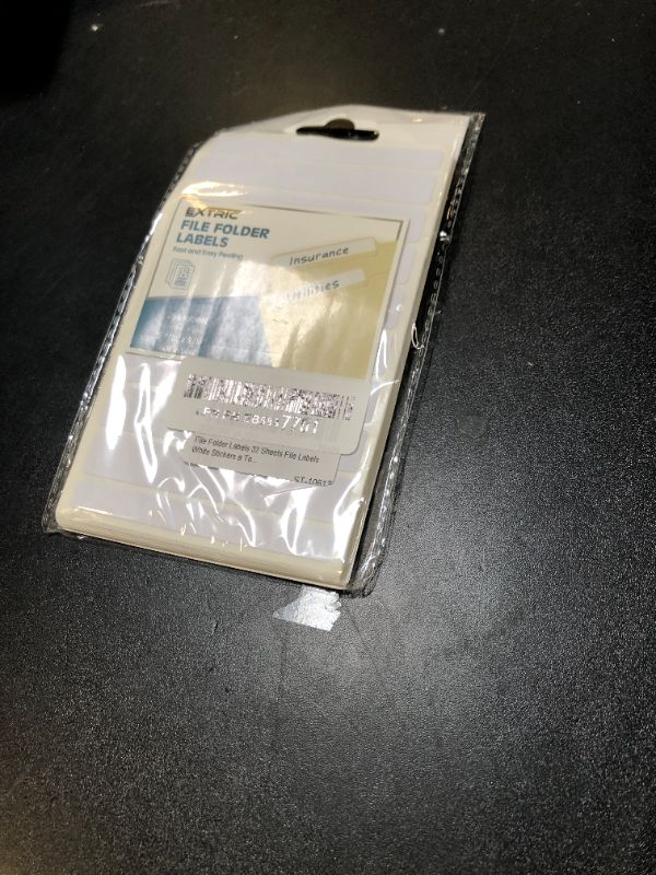 Photo 1 of File Folder Labels 32 Sheets File Labels White Stickers a Total of 256 File Labels for File Folders