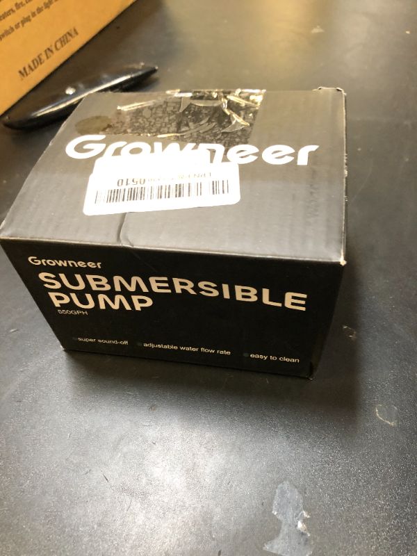 Photo 1 of GROWNEER 550GPH Submersible Pump 30W Ultra Quiet Fountain Water Pump, 2000L/H, with 7.2ft High Lift, 3 Nozzles for Aquarium, Fish Tank, Pond, Hydroponics, Statuary Black
