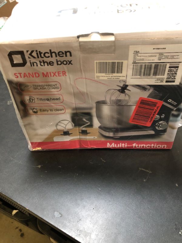 Photo 1 of Kitchen in the box Stand Mixer,3.2Qt Small Electric Food Mixer,6 Speeds Portable Lightweight Kitchen Mixer for Daily Use with Egg Whisk,Dough Hook,Flat Beater (Blue)