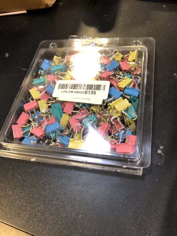 Photo 1 of 120 Pack Mini Binder Clips, Color Binder Clips, Small Paper Clips 15mm 5/8 Inch. Micro Size Office Clips for Home School Office and Business.