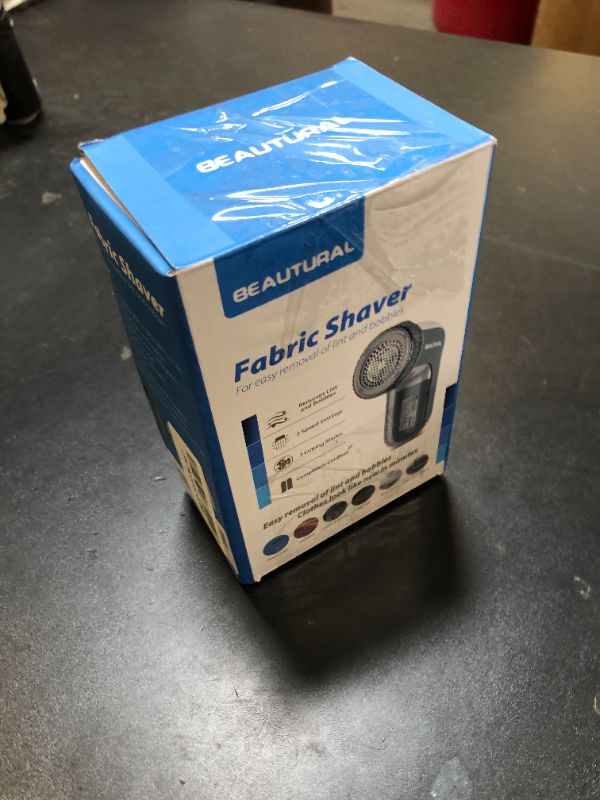 Photo 1 of BEAUTURAL Fabric Shaver and Lint Remover, Sweater Defuzzer with 2-Speeds, 2 Replaceable Stainless Steel Blades, Battery Operated, Remove Clothes Fuzz, Lint Balls, Pills, Bobbles Gray